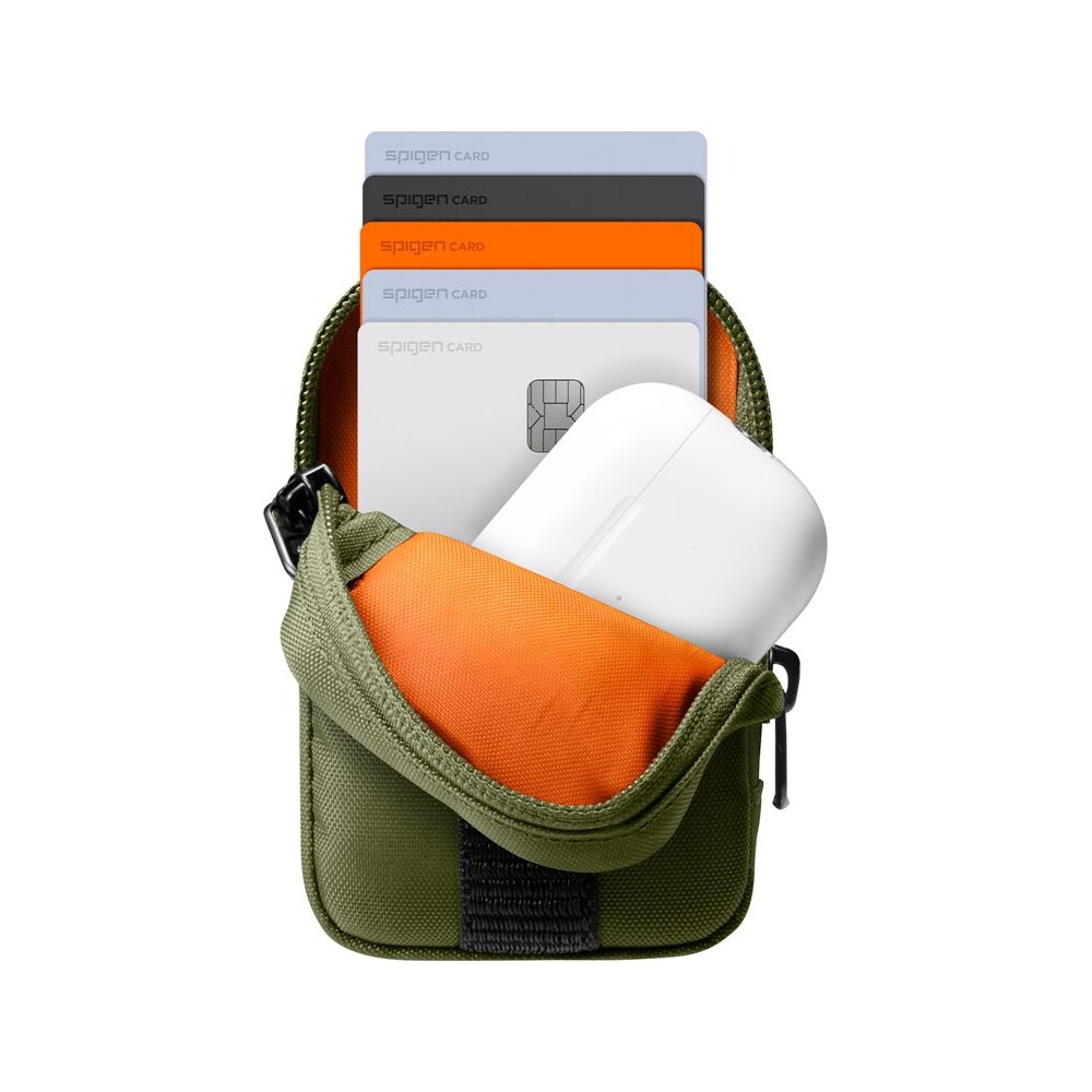 Spigen-Portable-Organizer-Pouch-TintapZip-MagSafe-organizer-olivove-zeleny