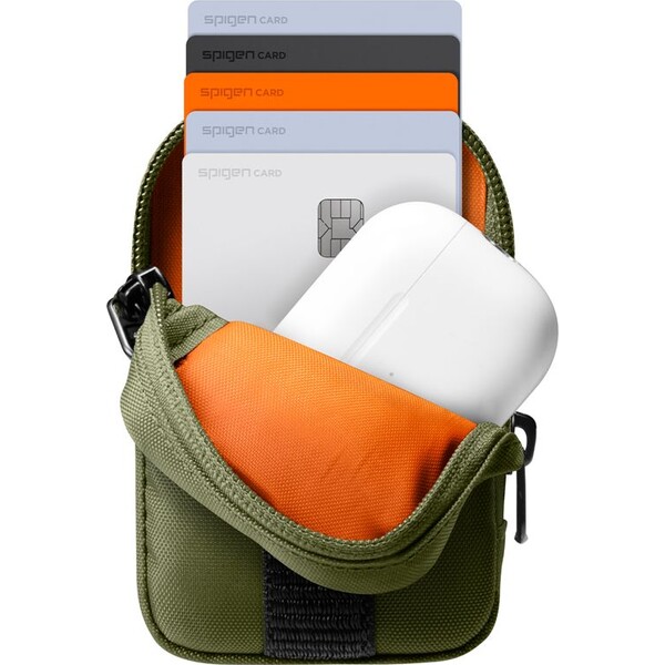 Spigen-Portable-Organizer-Pouch-TintapZip-MagSafe-organizer-olivove-zeleny