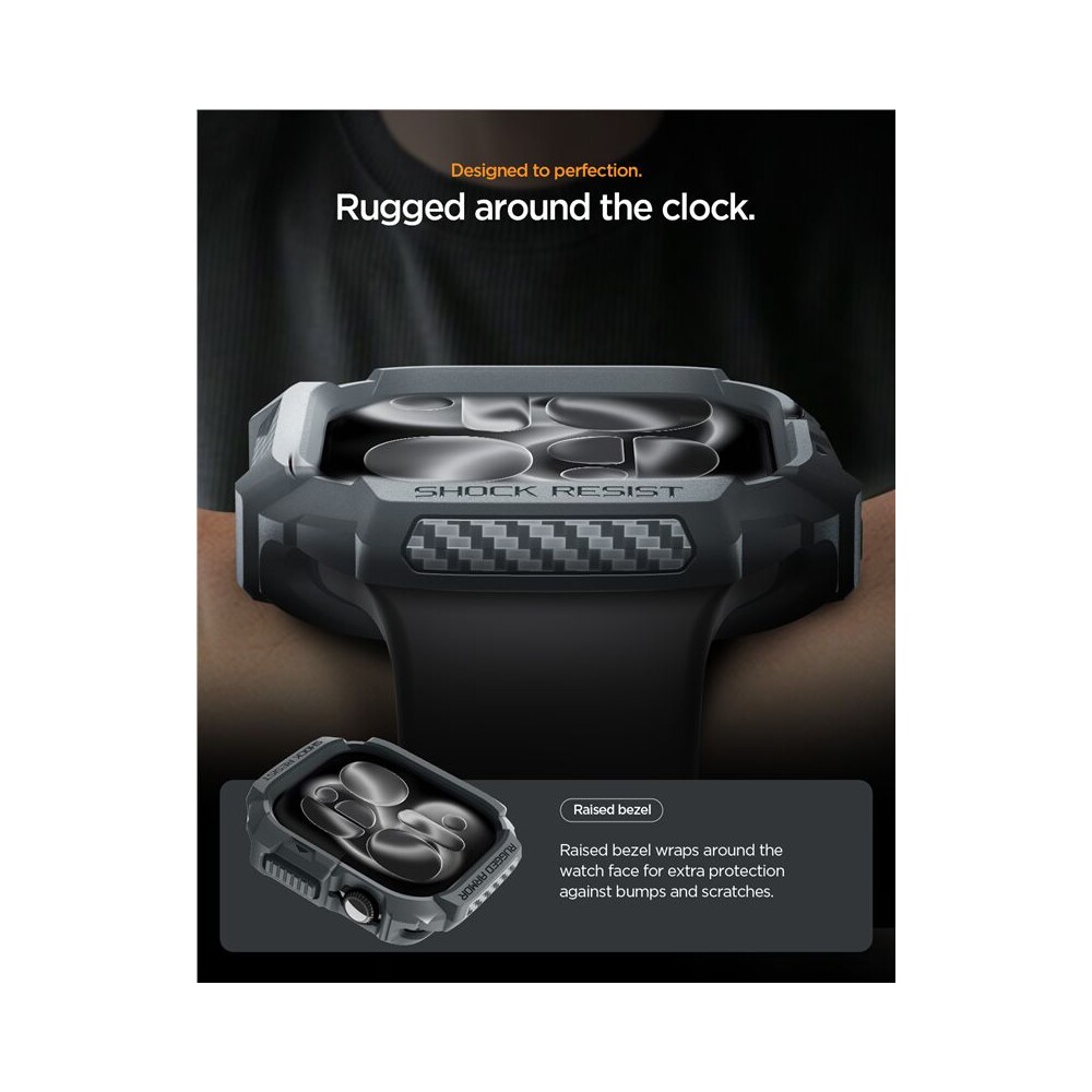 Spigen-Rugged-Armor-2-pouzdro-Apple-Watch-11-46mm-dark-gray