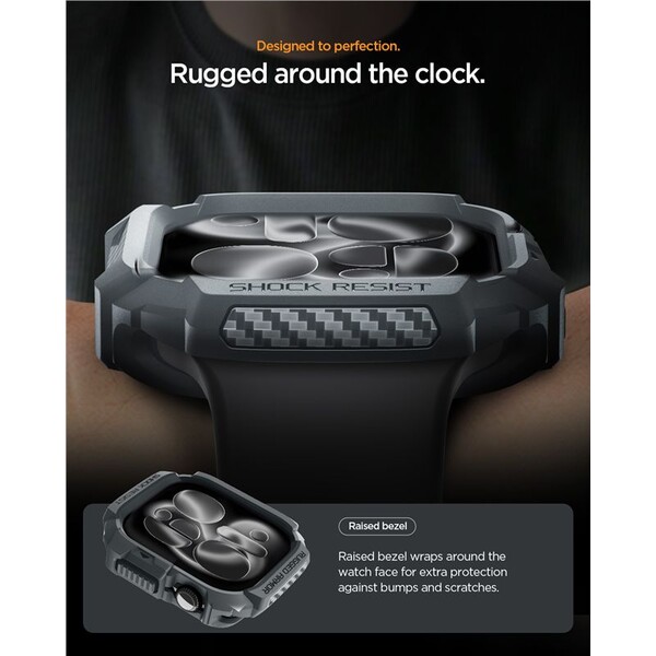 Spigen-Rugged-Armor-2-pouzdro-Apple-Watch-11-46mm-dark-gray