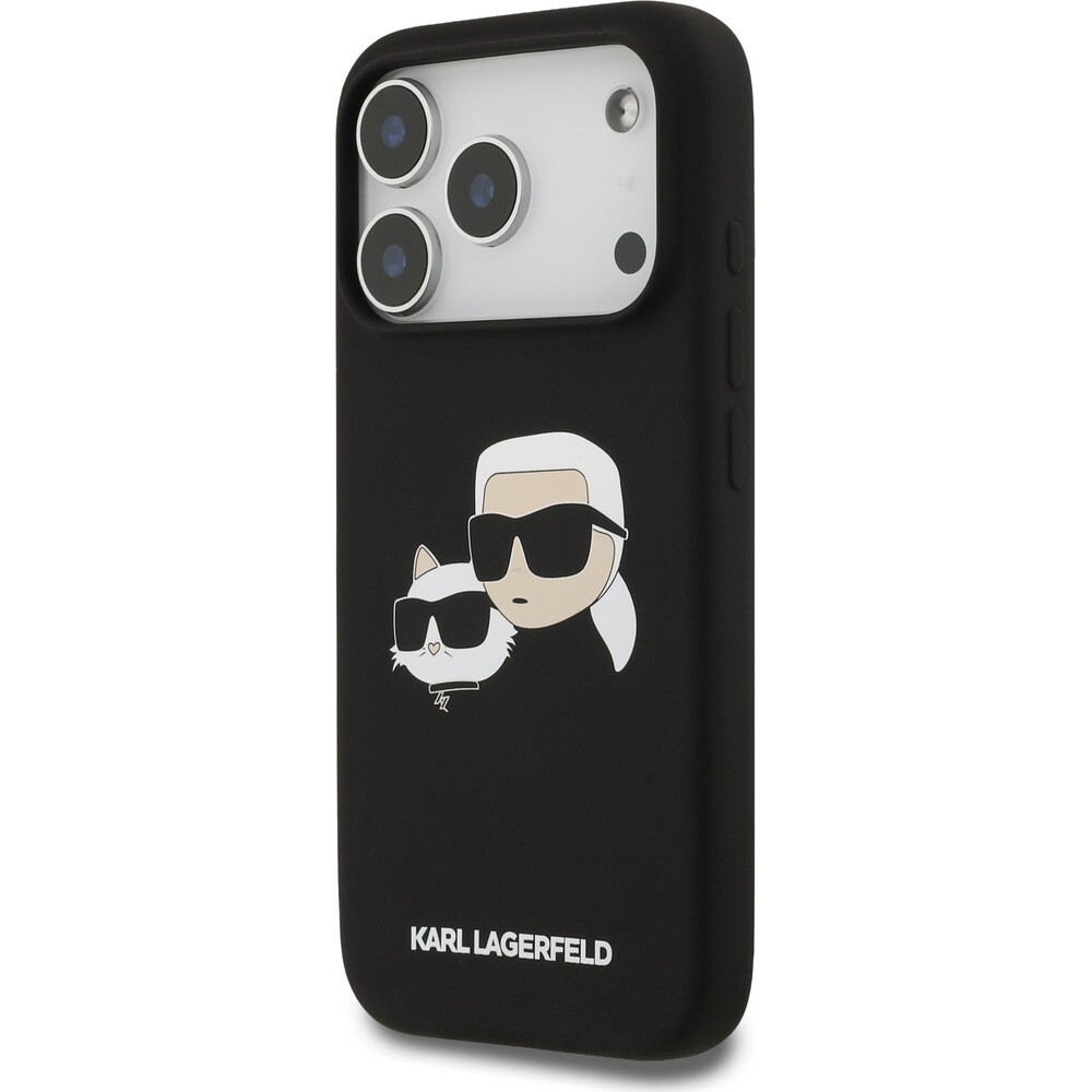 Karl-Lagerfeld-Liquid-Silicone-Double-Heads-MagSafe-kryt-iPhone-17-Pro-cerny