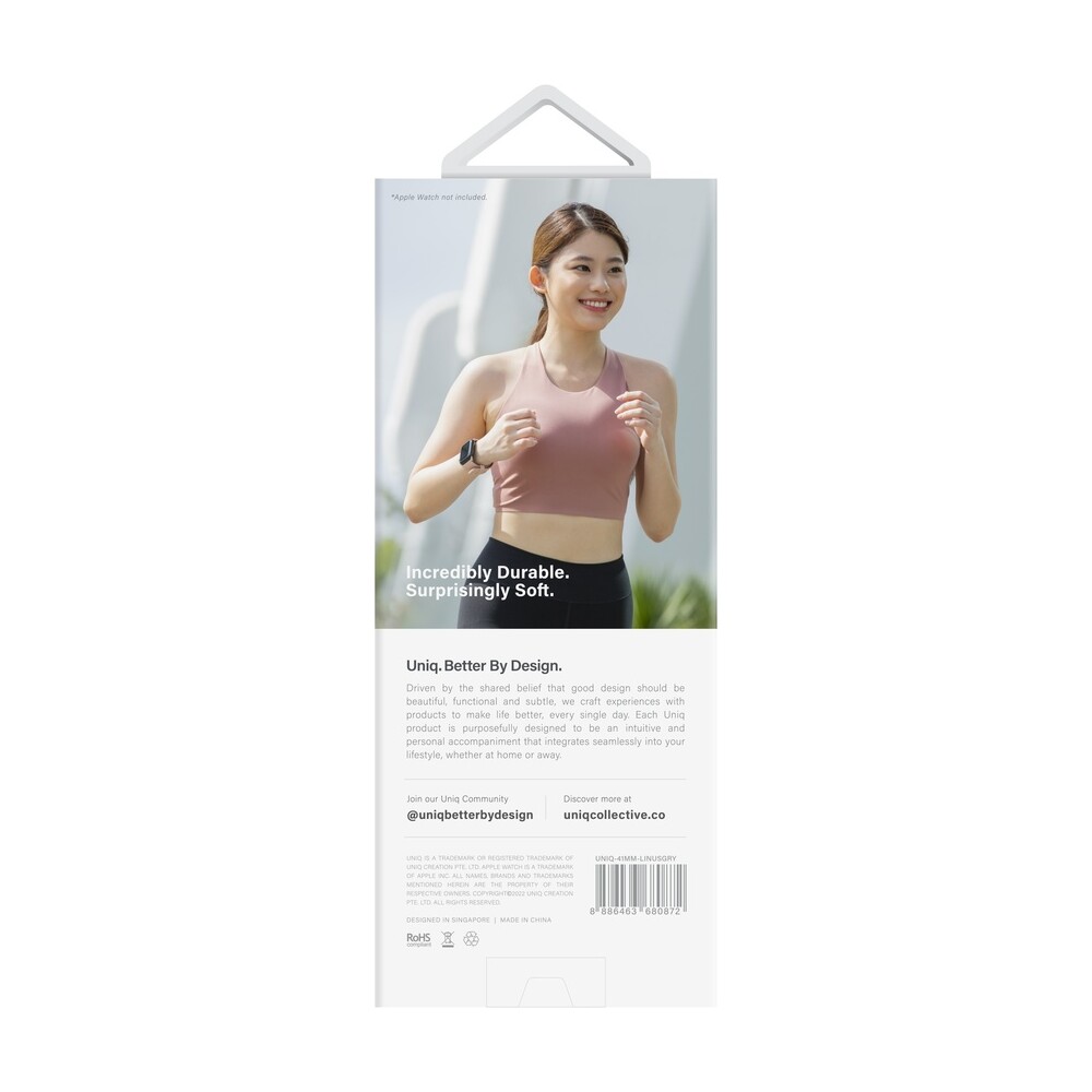 UNIQ-Linus-AiroSoft-silikonovy-reminek-Apple-Watch-42-41-40-38mm-sedy