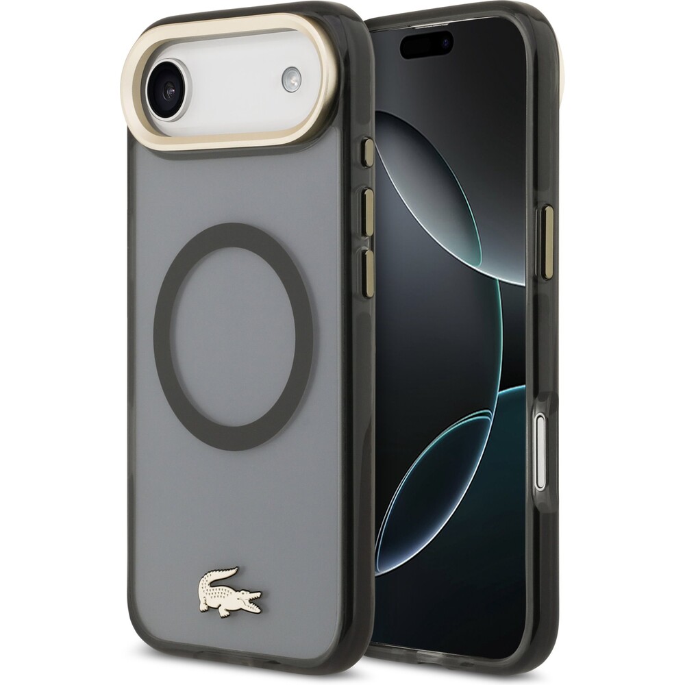 Lacoste-PC-TPU-Frosted-Finish-zlaty-Logo-MagSafe-kryt-iPhone-Air-cerny