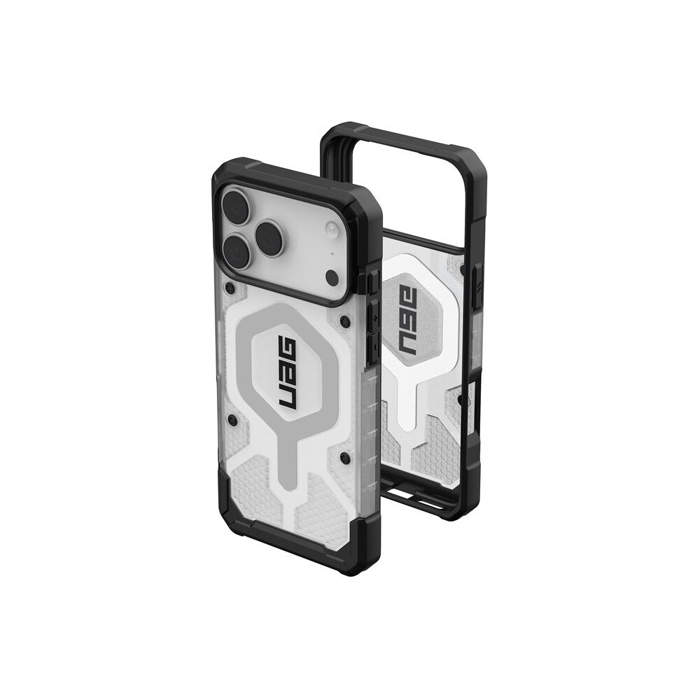 UAG-Pathfinder-Clear-Magsafe-kryt-iPhone-17-Pro-Max-ciry-stribrny