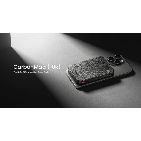 SHARGE-C2-CarbonMag-Qi2-MagSafe-powerbanka-10000mAh-karbonova