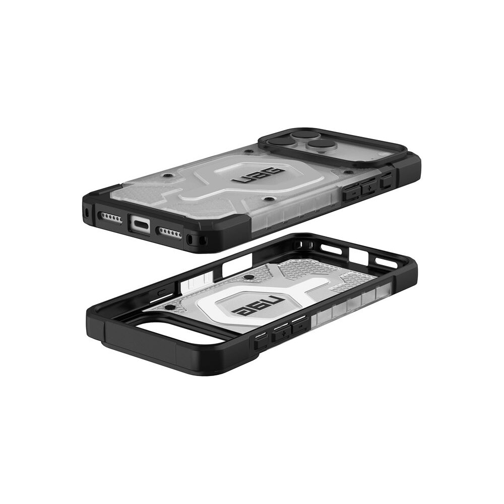 UAG-Pathfinder-Clear-Magsafe-kryt-iPhone-17-Pro-Max-ciry-stribrny