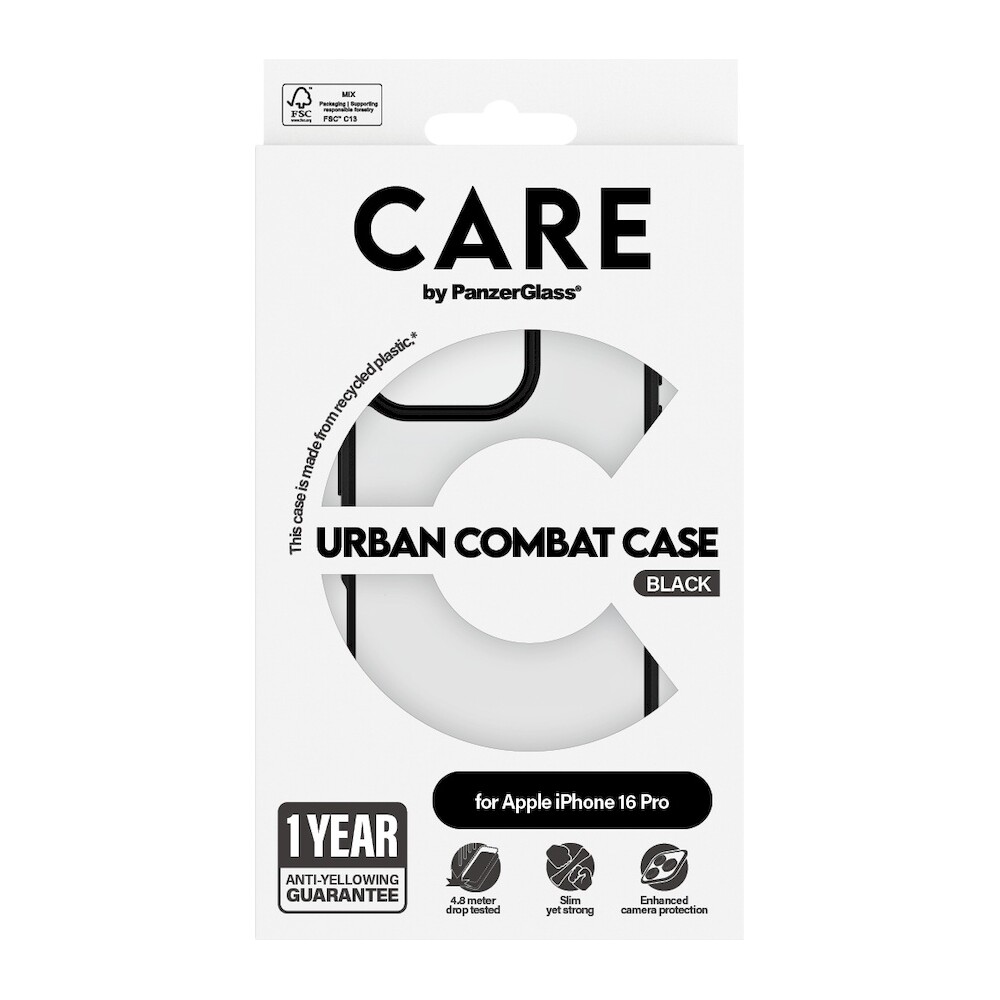 PanzerGlass-CARE-kryt-Apple-iPhone-16-Pro-Urban-Combat-cerny