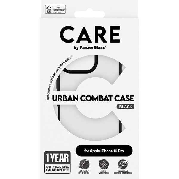 PanzerGlass-CARE-kryt-Apple-iPhone-16-Pro-Urban-Combat-cerny