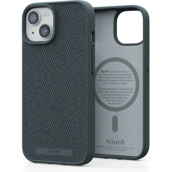 NJORD Fabric MagSafe kryt iPhone 15 tmavě šedý - Pouzdra - Hlavní obrázek