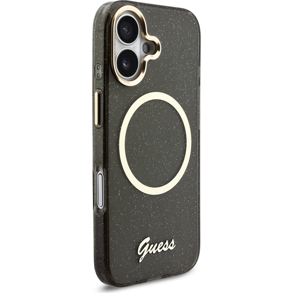 Guess-IML-Glitter-Script-Strap-MagSafe-kryt-iPhone-17-cerny