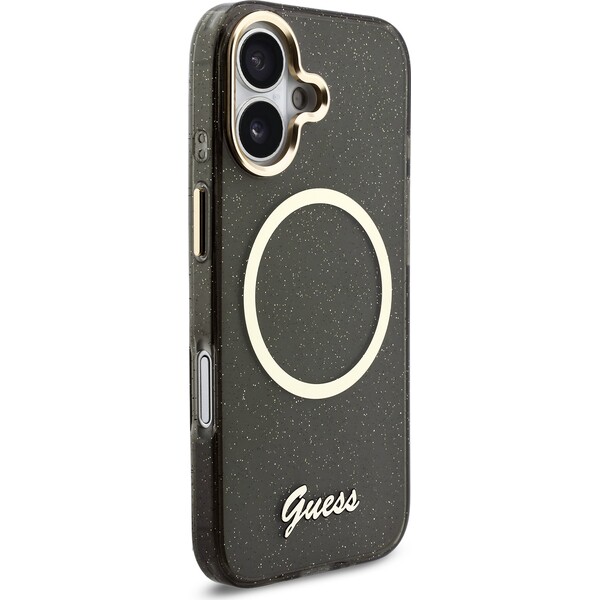 Guess-IML-Glitter-Script-Strap-MagSafe-kryt-iPhone-17-cerny
