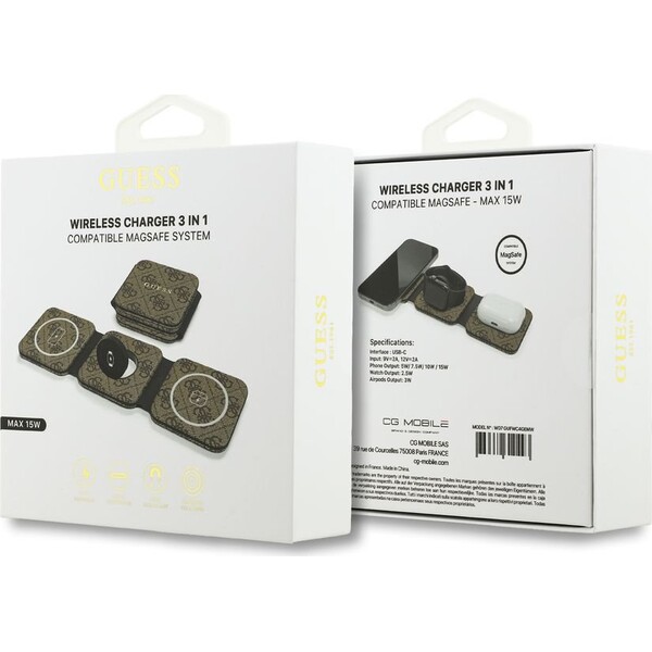 Guess-PU-4G-MagSafe-bezdratova-nabijecka-3v1-hneda