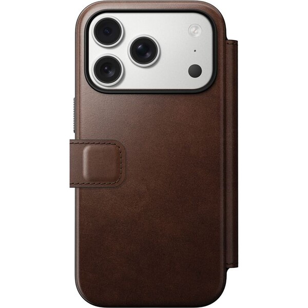 Nomad-Modern-Leather-Folio-Horween-MagSafe-kozene-pouzdro-iPhone-17-Pro-Rustic-Brown