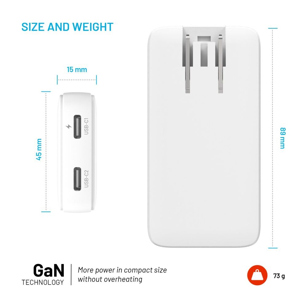 FIXED-Slim-Traveller-GaN-cestovni-nabijecka-s-2x-USB-C-a-adaptery-45W-bila