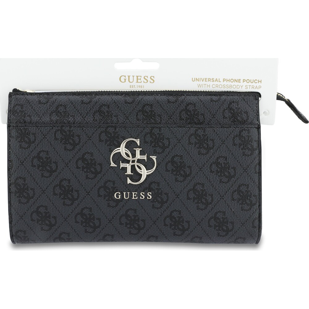 Guess-PU-4G-Metal-Logo-kabelka-na-telefon-cerna