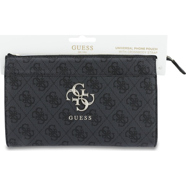 Guess-PU-4G-Metal-Logo-kabelka-na-telefon-cerna