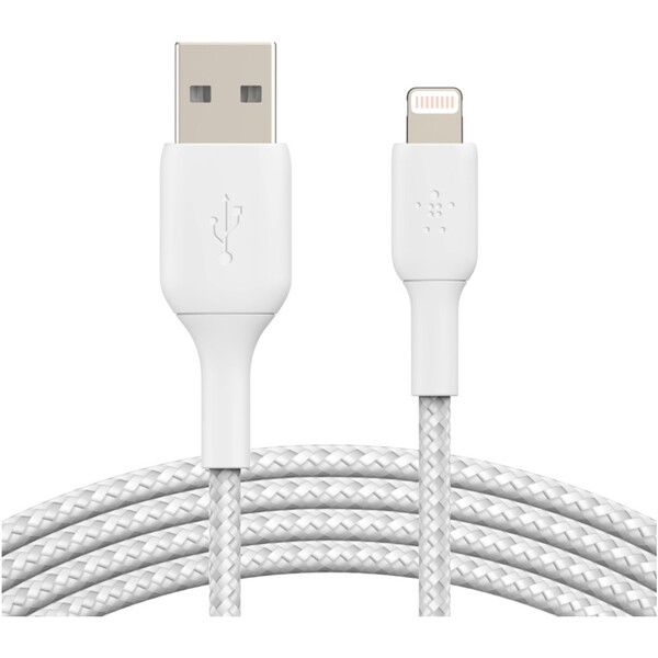 Belkin-BOOST-Charge-Braided-Lightning-USB-A-napajeci-kabel-2m-bily