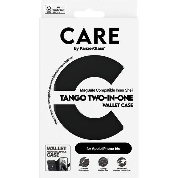 PanzerGlass-CARE-pouzdro-Apple-iPhone-17e-16e-MagSafe-Tango-2v1-Wallet