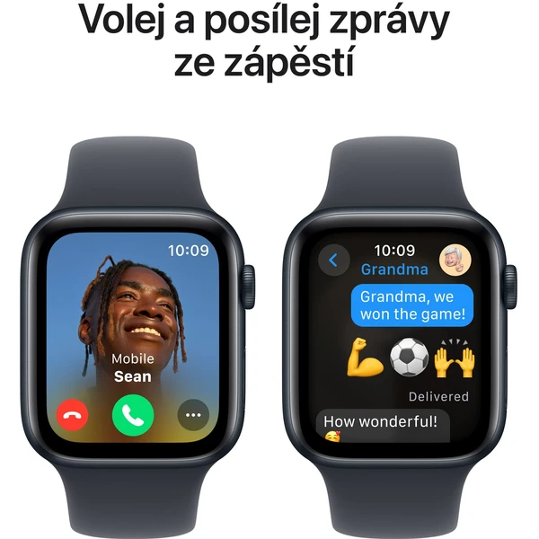 Apple Watch SE (2024) 44mm Temně inkoustový hliník s inkoustovým