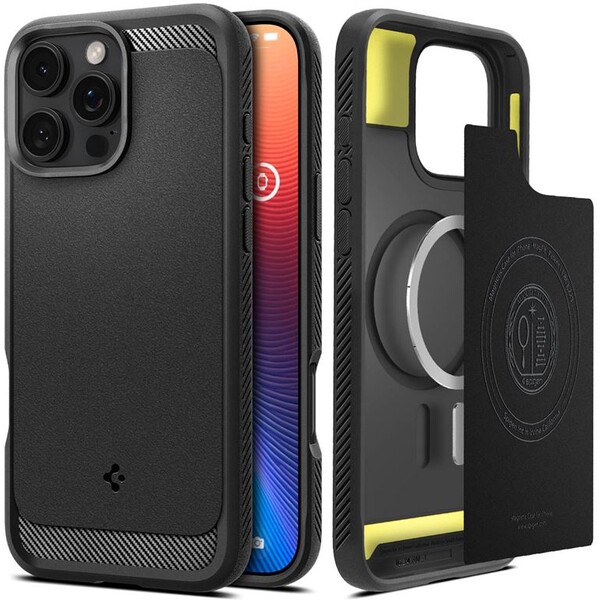 Spigen-Rugged-Armor-MagSafe-kryt-iPhone-16-Pro-matte-black