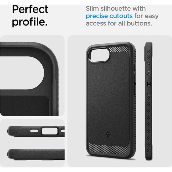 Spigen-Rugged-Armor-MagSafe-kryt-iPhone-17e-16e-matne-cerny