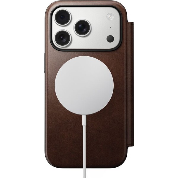 Nomad-Modern-Leather-Folio-Horween-MagSafe-kozene-pouzdro-iPhone-17-Pro-Rustic-Brown