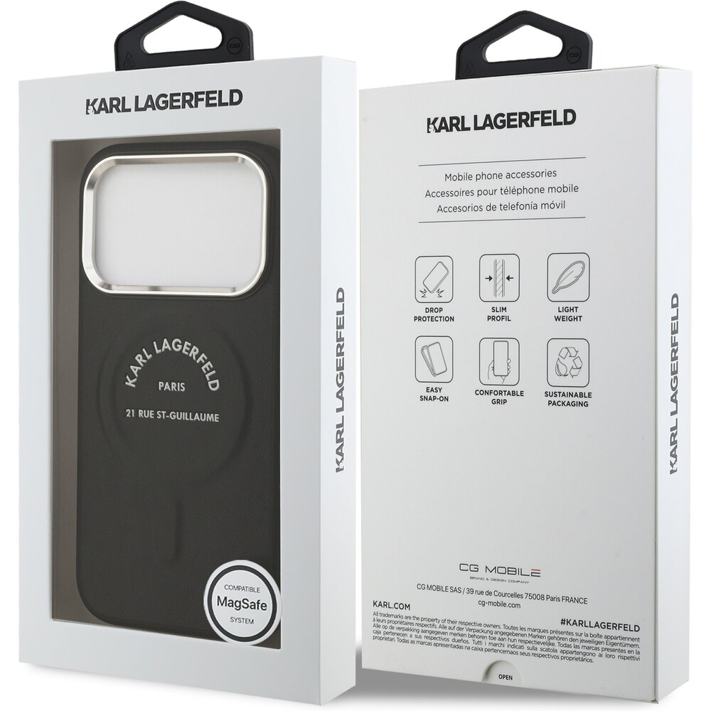 Karl-Lagerfeld-PU-RSG-Logo-MagSafe-kryt-iPhone-17-Pro-Max-cerny