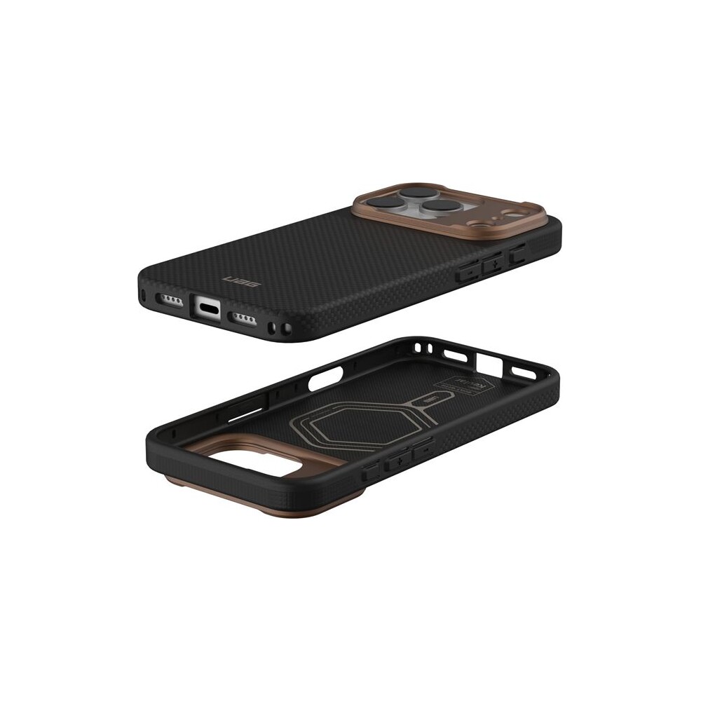 UAG-Fibr-Armr-MagSafe-kryt-iPhone-17-Pro-kevlar-cerny-bronzovy