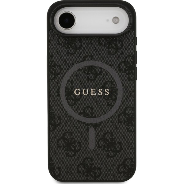 Guess-PU-Leather-4G-Colored-Ring-MagSafe-Zadni-Kryt-pro-iPhone-Air-cerny