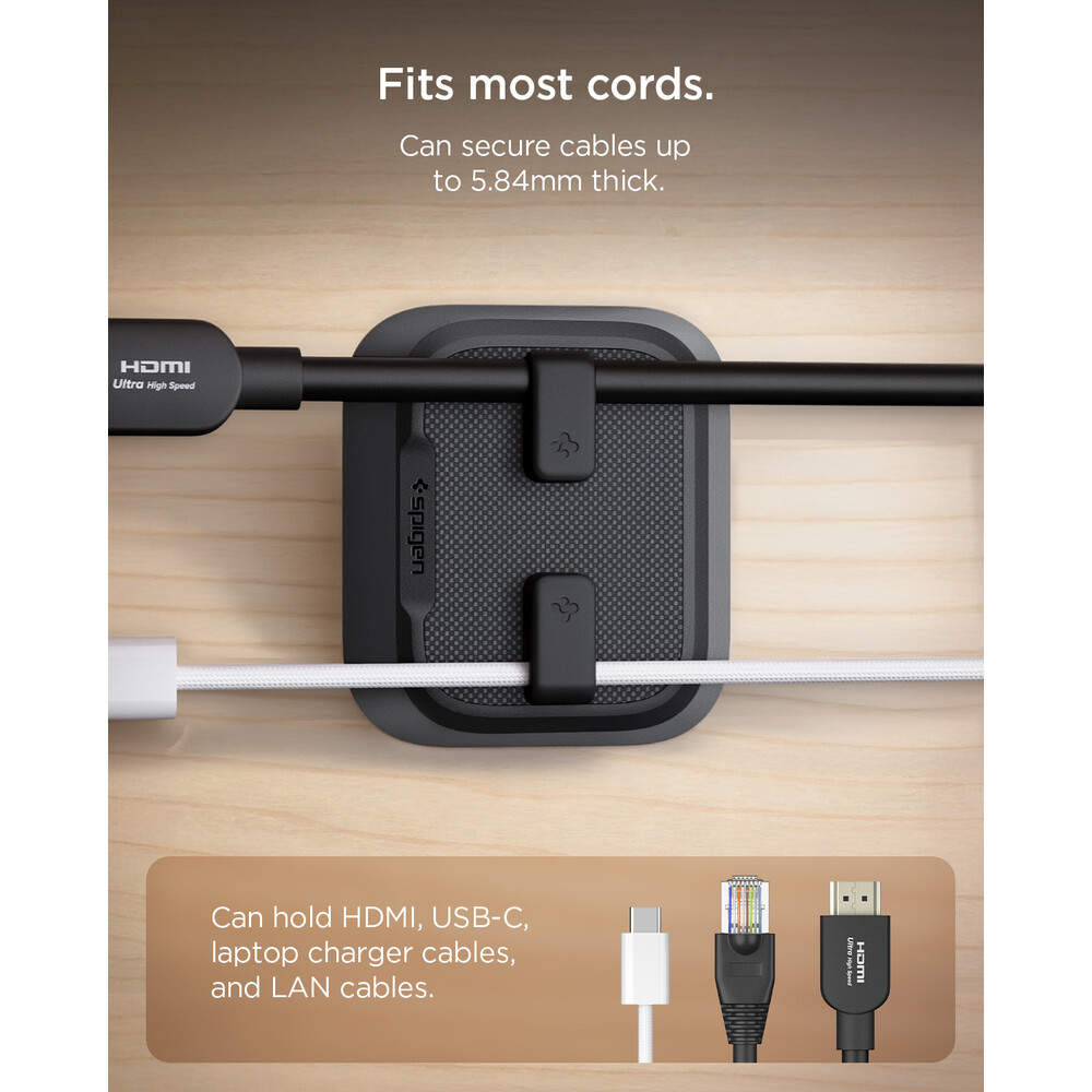 Spigen-Magnetic-Cable-Holder-magneticky-organizer-cerny
