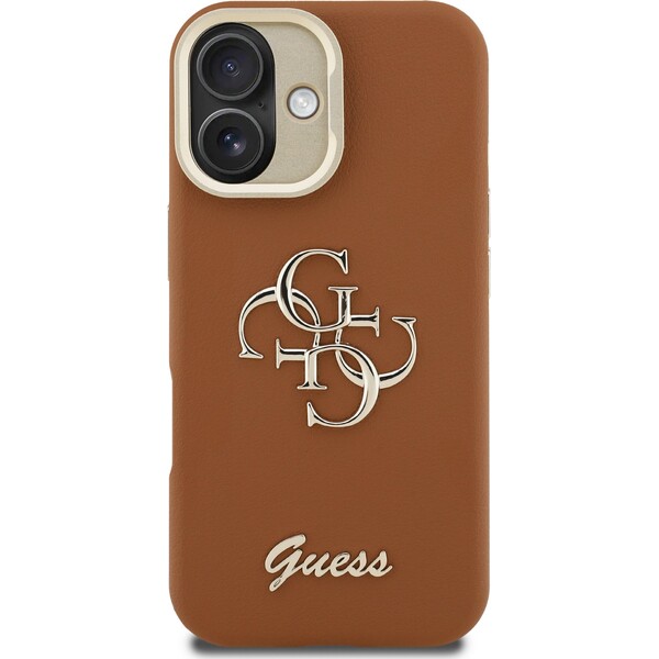 Guess-PU-Grained-4G-Logo-Stand-Camera-Frame-kryt-iPhone-16-hnedy