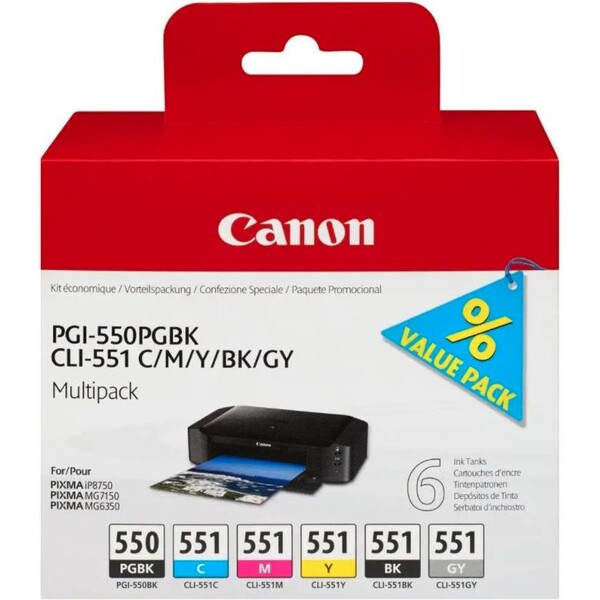 Canon-Cartridge-PGI-550-CLI-551-PGBK-C-M-Y-BK-GY-Multi-Pack