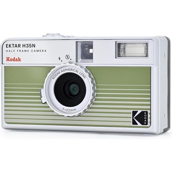 Kodak-EKTAR-H35N-Striped-Analogovy-fotoaparat-zeleny