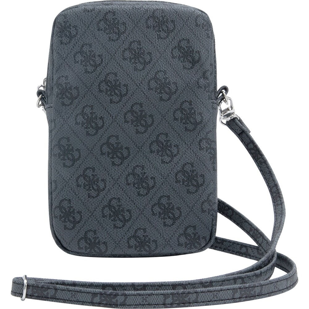 Guess-PU-4G-Triangle-Logo-Wallet-Phone-Bag-Zipper-cerny