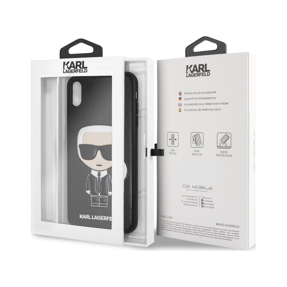 Karl-Lagerfeld-Ikonik-TPU-pouzdro-iPhone-XS-Max-cerne