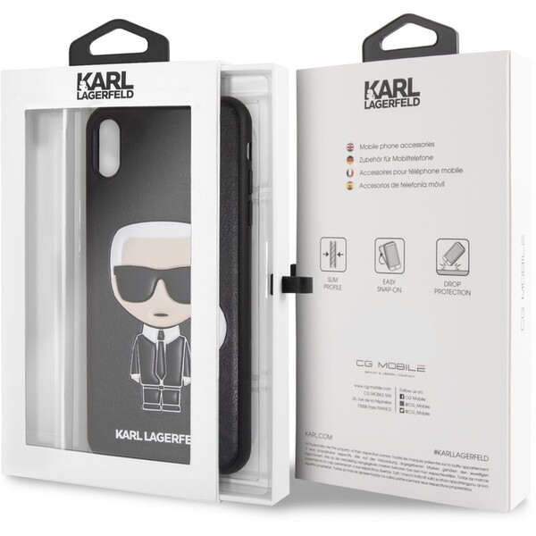Karl-Lagerfeld-Ikonik-TPU-pouzdro-iPhone-XS-Max-cerne