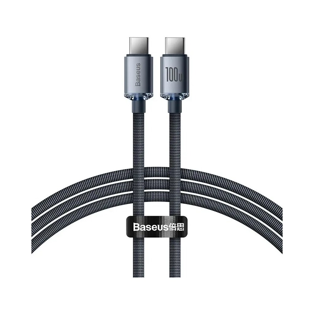 Baseus-Crystal-Shine-USB-C-USB-C-napajeci-kabel-100W-1-2m-cerny