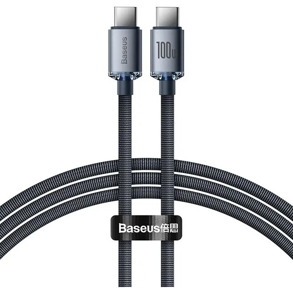 Baseus-Crystal-Shine-USB-C-USB-C-napajeci-kabel-100W-1-2m-cerny