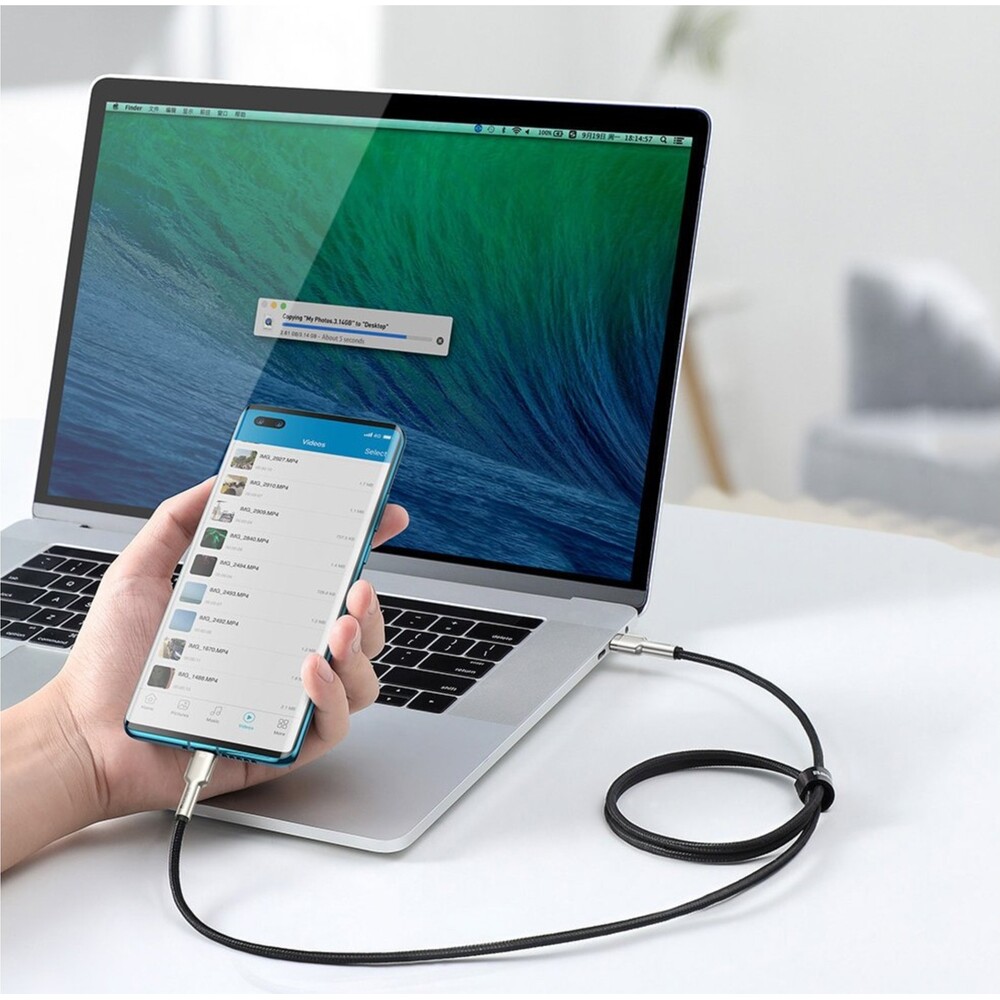 Baseus-Cafule-USB-C-USB-C-napajeci-kabel-100W-2m-cerny