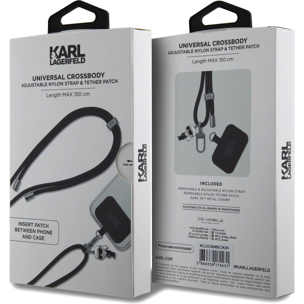 Karl-Lagerfeld-Universal-Crossbody-popruh-Cord-and-Ikonik-Pins-cerny