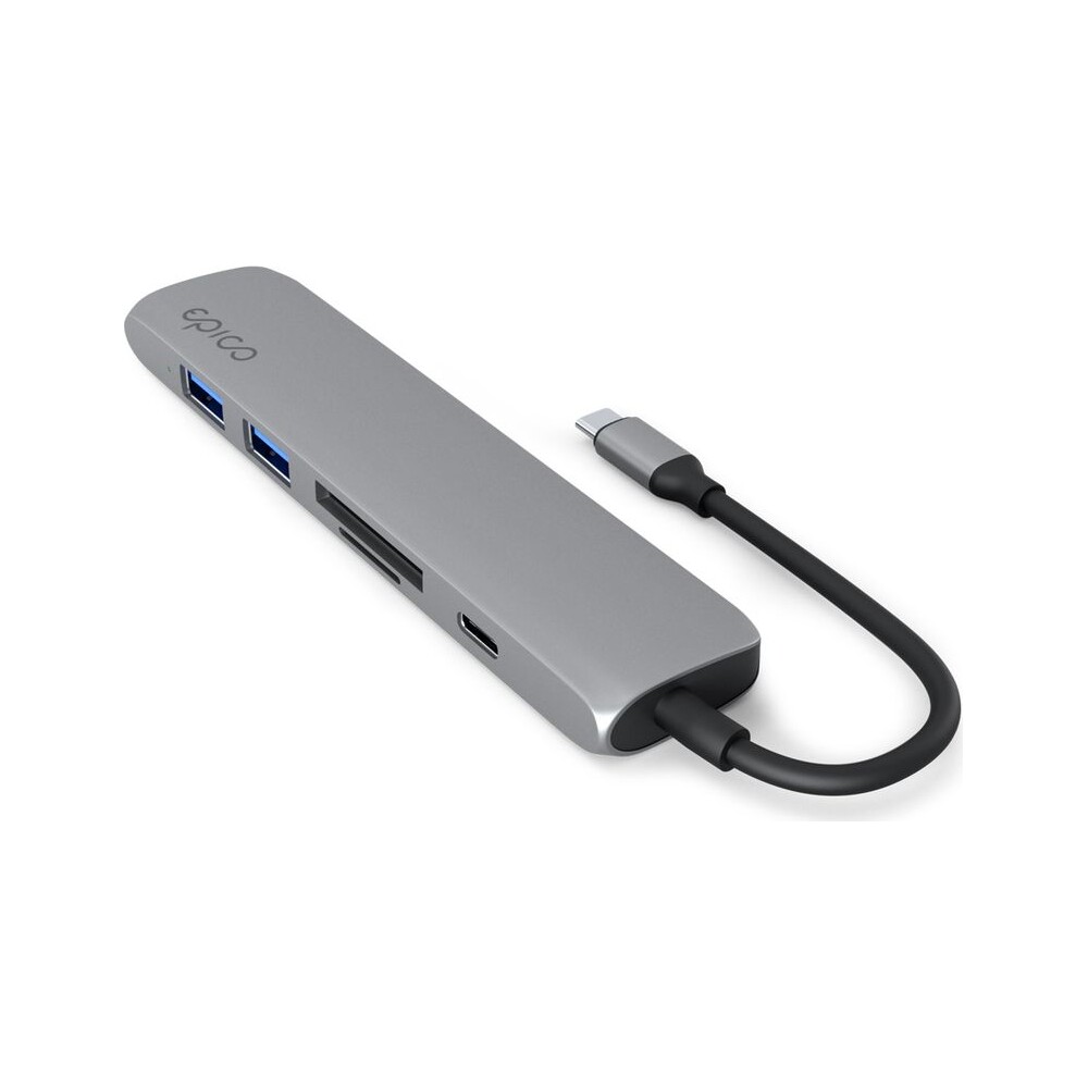 Epico-6v1-hlinikovy-hub-8K-s-USB-C-hvezdne-vesmirne-sedy