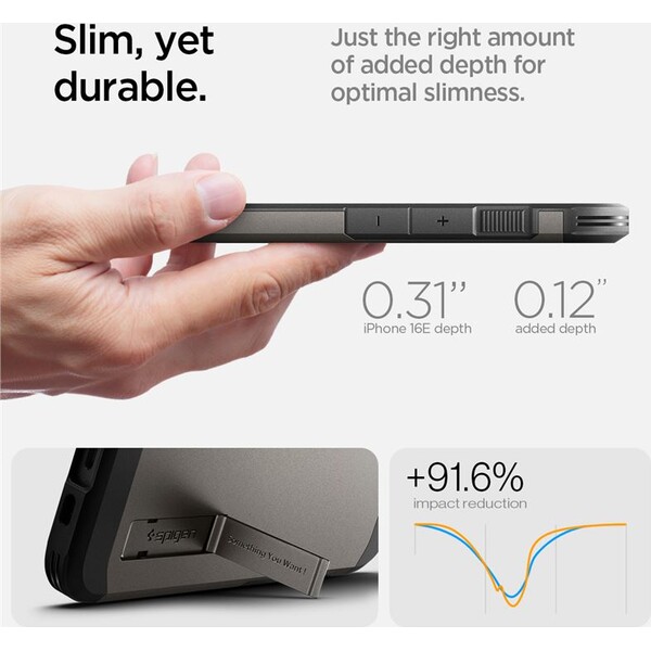 Spigen-Tough-Armor-MagSafe-kryt-iPhone-17e-16e-sedy