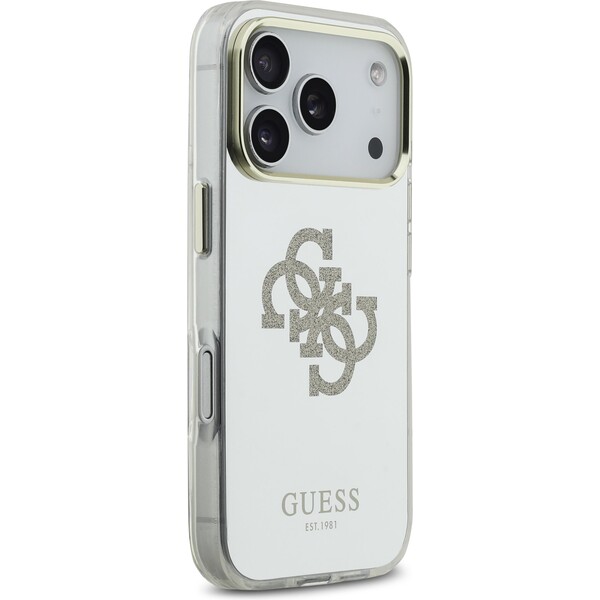 Guess-PC-TPU-Mirror-4G-Glitter-Logo-MagSafe-kryt-iPhone-17-Pro-Max-zlaty