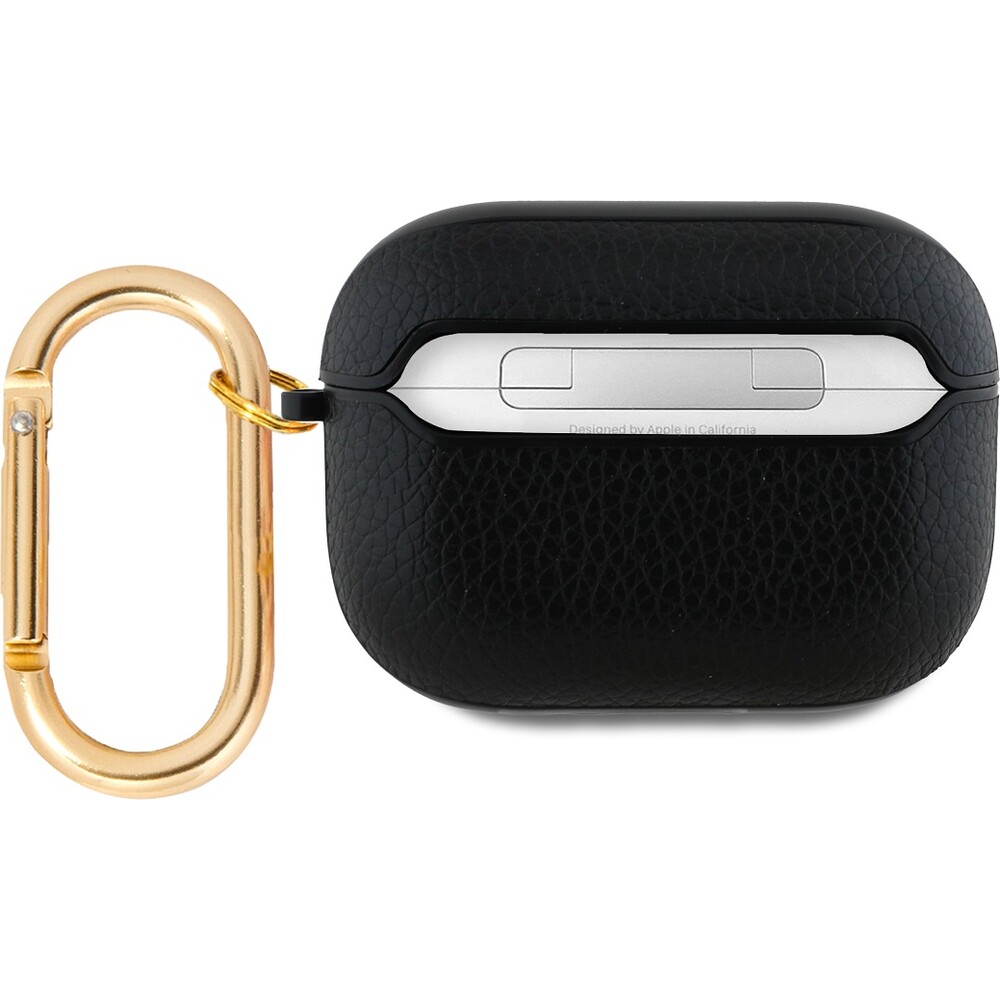 Guess-PU-Grained-Classic-Logo-pouzdro-pro-AirPods-Pro-cerne