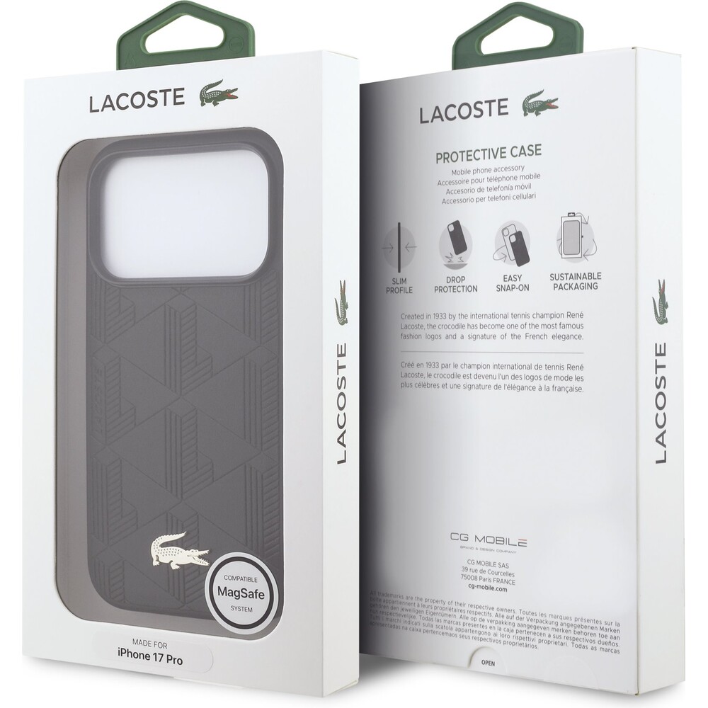 Lacoste-PU-Nomogramme-Gold-Logo-MagSafe-kryt-iPhone-17-Pro-cerny