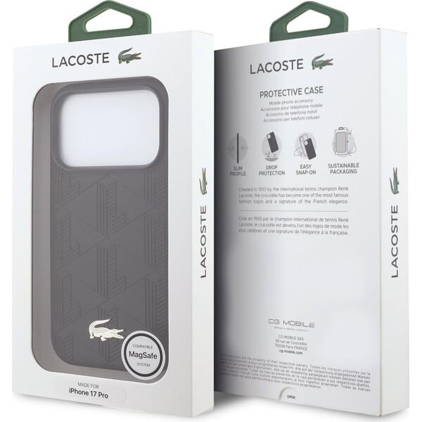 Lacoste-PU-Nomogramme-Gold-Logo-MagSafe-kryt-iPhone-17-Pro-cerny