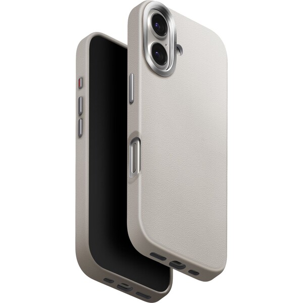 UNIQ-Lyden-Premium-Leatherette-MagClick-MagSafe-kryt-iPhone-17-Clay
