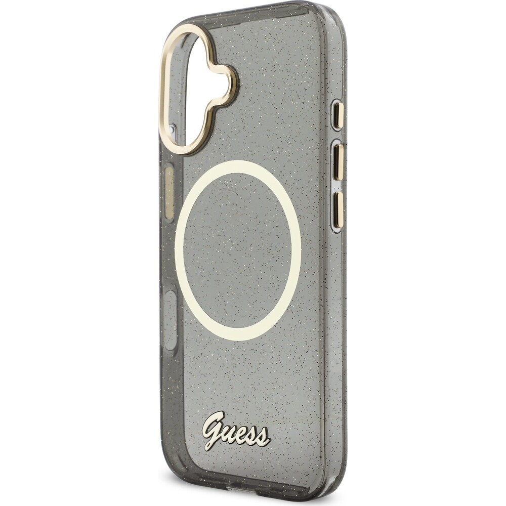 Guess-IML-Glitter-Script-Strap-MagSafe-kryt-iPhone-17-cerny