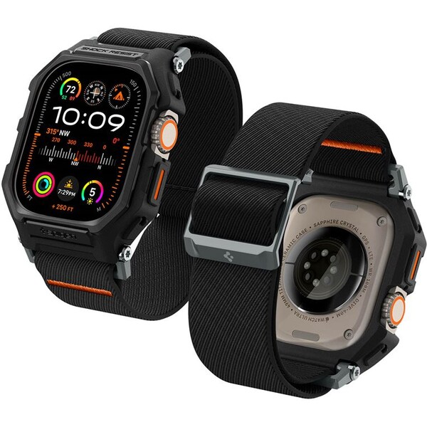 Spigen-Lite-Fit-Pro-reminek-Apple-Watch-Ultra-3-2-1-49mm-matne-cerny