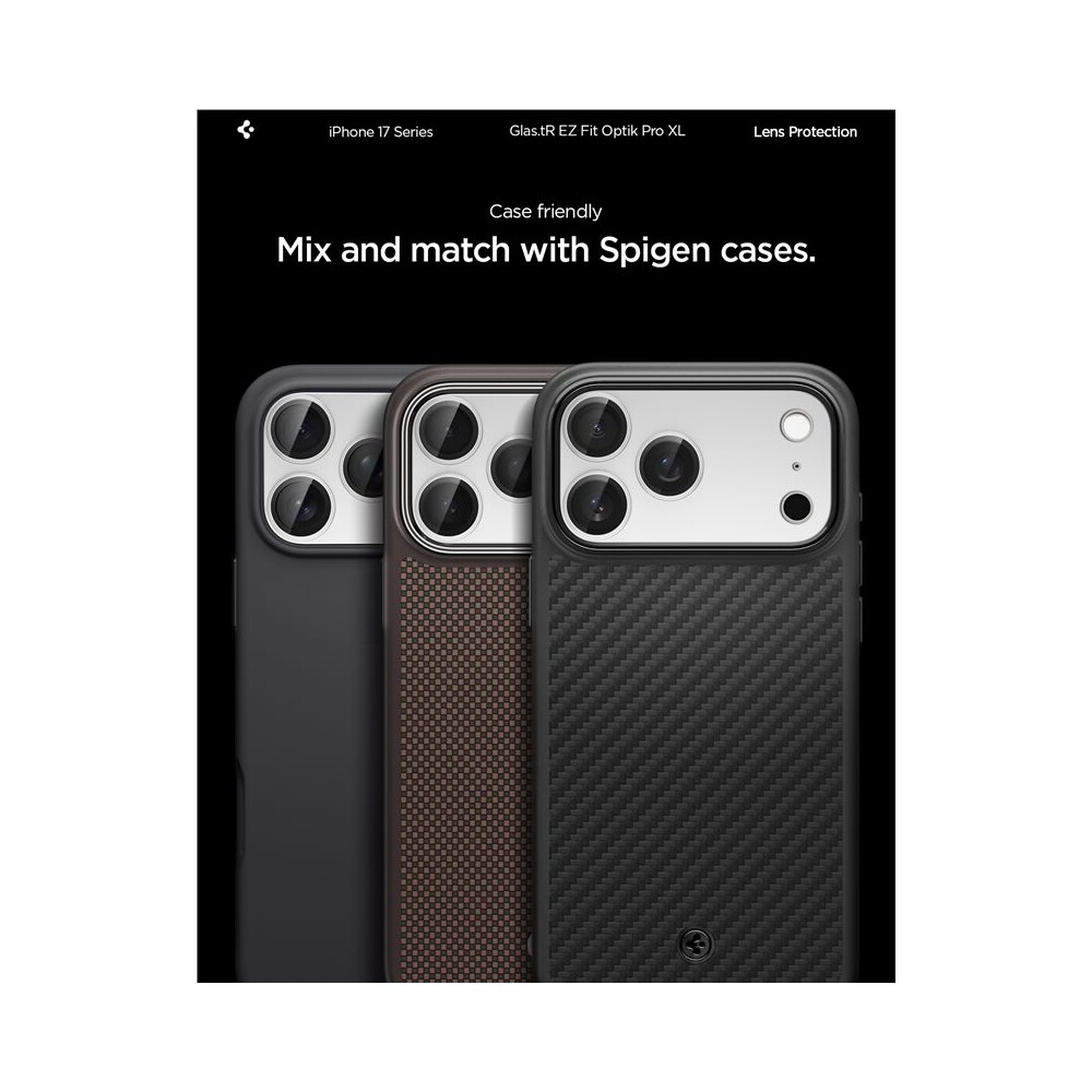 Spigen-Glass-tR-EZ-Fit-Optik-Pro-XL-sklo-na-fotoaparat-iPhone-17-Pro-Max-stribrne